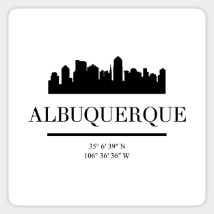 ALBUQUERQUE NEW MEXICO BLACK SILHOUETTE SKYLINE ART Sticker